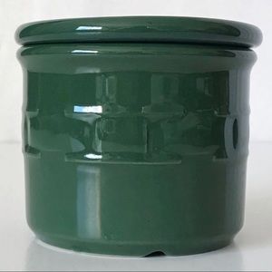 Longaberger Woven Traditions Ivy Green Crock with Lid